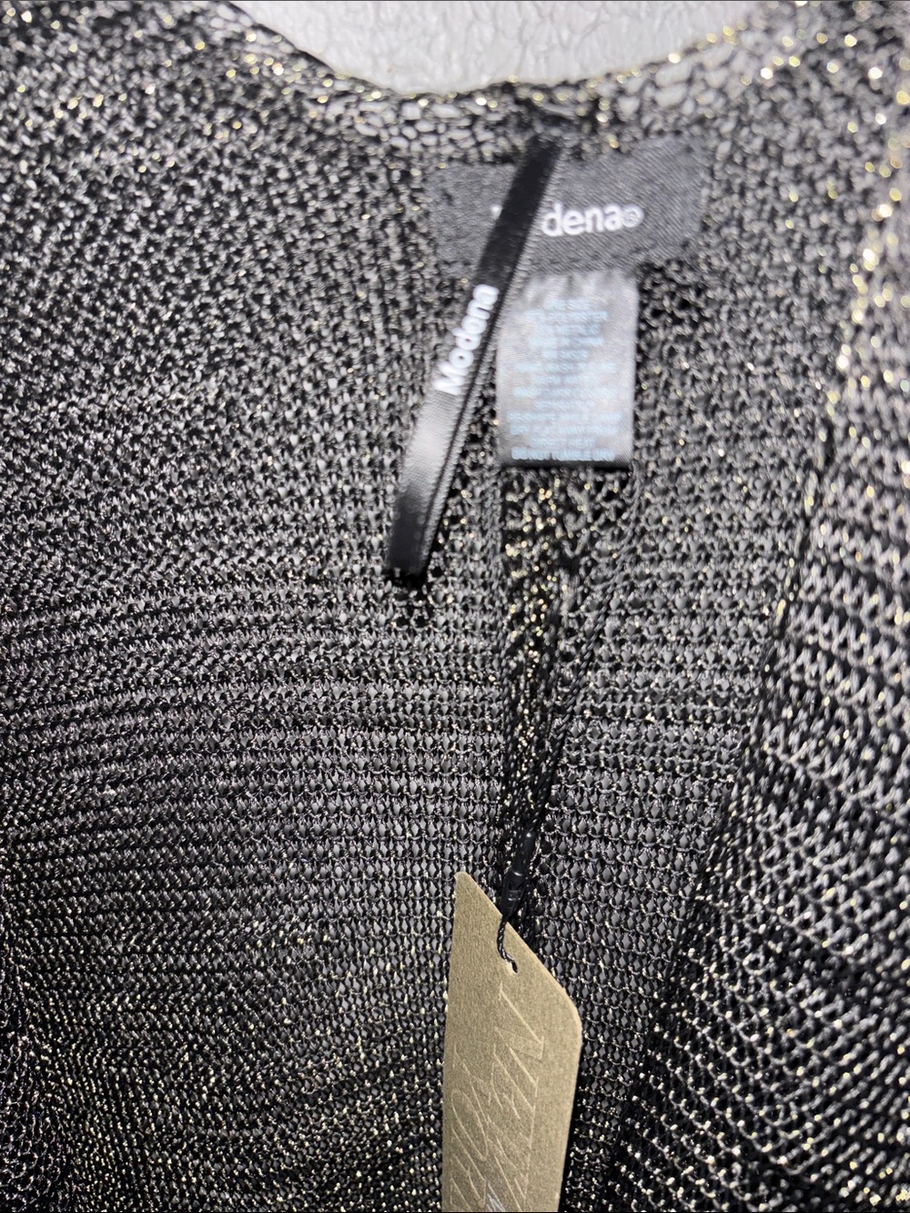 Metallic Open-Front Short-Sleeve KIMONO - Black & Gold, NWT RT $64 - Picture 3 of 7